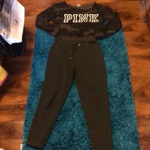 Victoria’s Secret Olive Green & Camo Sweat Outfit